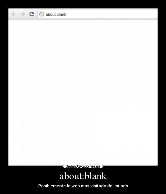 about:blank - Posiblemente la web mas visitada del mundo