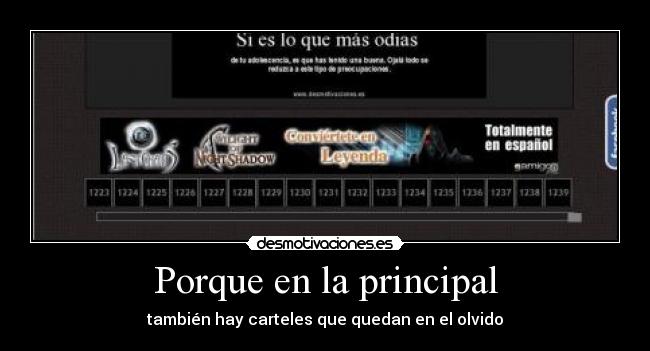 Porque en la principal -