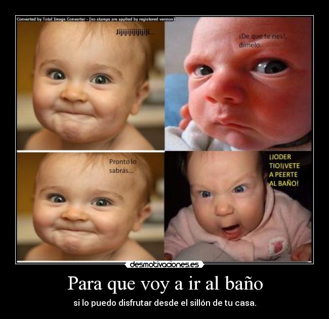 Para que voy a ir al baño - si lo puedo disfrutar desde el sillón de tu casa.