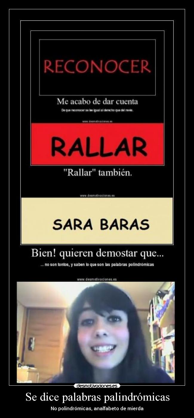 Se dice palabras palindrómicas - 