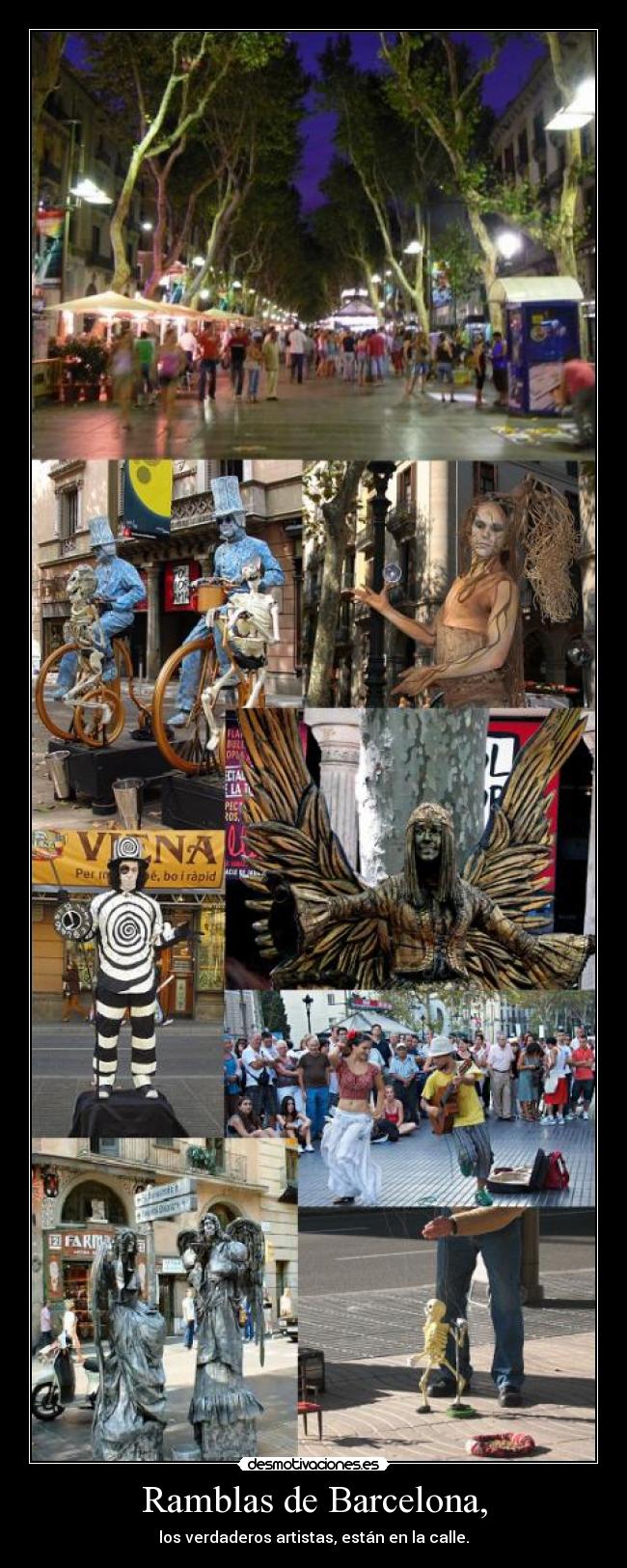 Ramblas de Barcelona, - los verdaderos artistas, están en la calle.