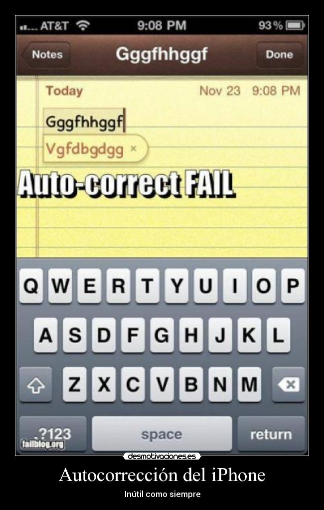 carteles iphone autocorrecion inutil desmotivaciones