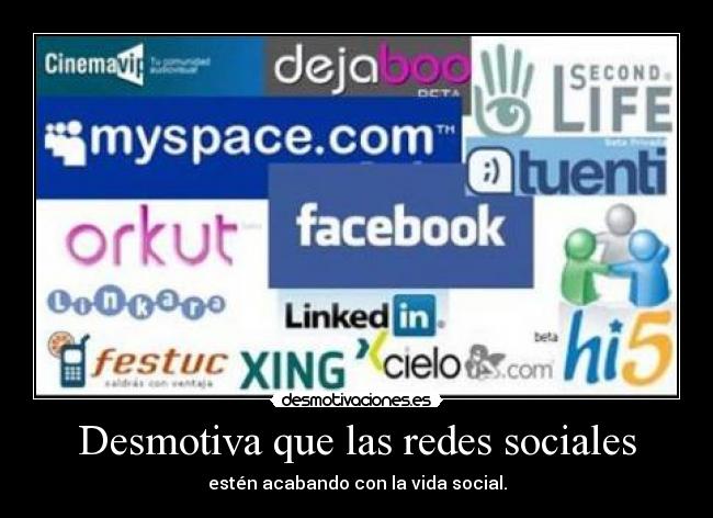 Desmotiva que las redes sociales -