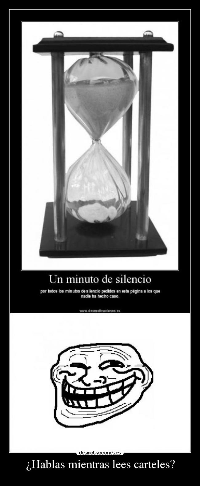 ¿Hablas mientras lees carteles? -