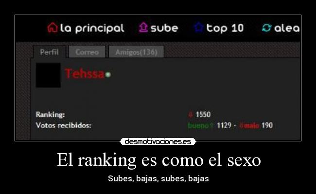 El ranking es como el sexo - 