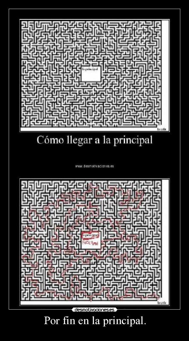 Por fin en la principal. -