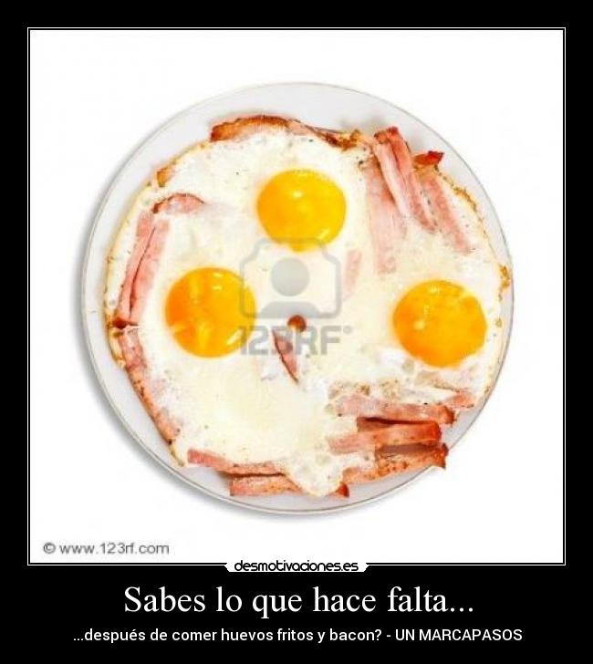 carteles huevos bacon marcapasos desmotivaciones