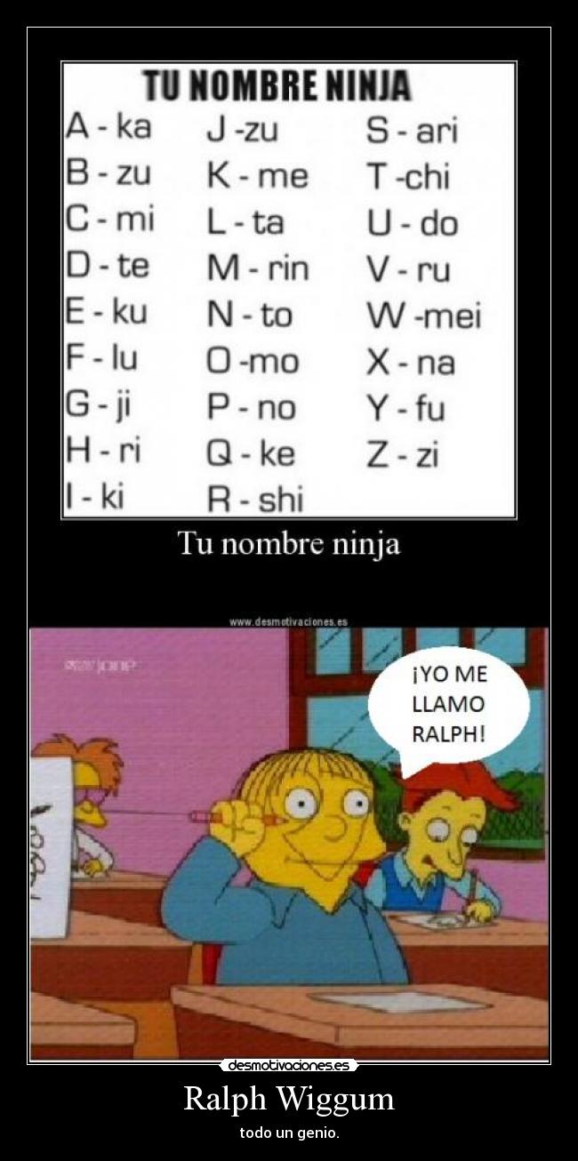 Ralph Wiggum - todo un genio.