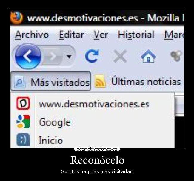 Reconócelo - Son tus páginas más visitadas.