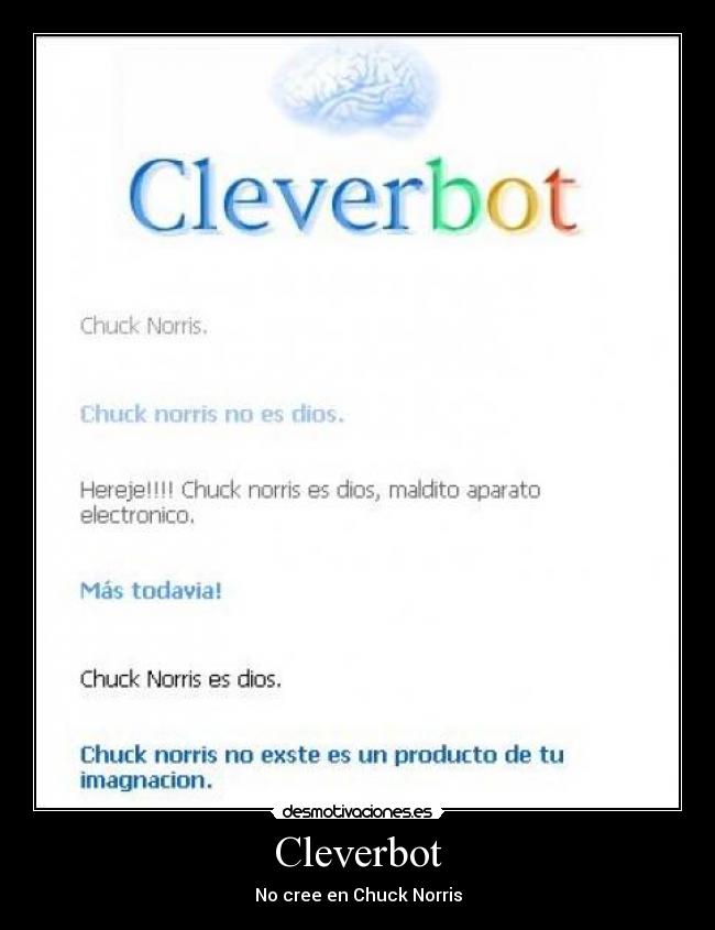 Cleverbot - No cree en Chuck Norris