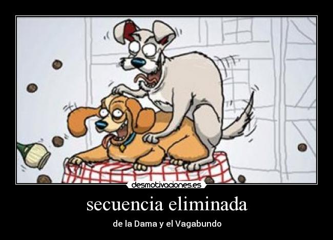 secuencia eliminada - de la Dama y el Vagabundo