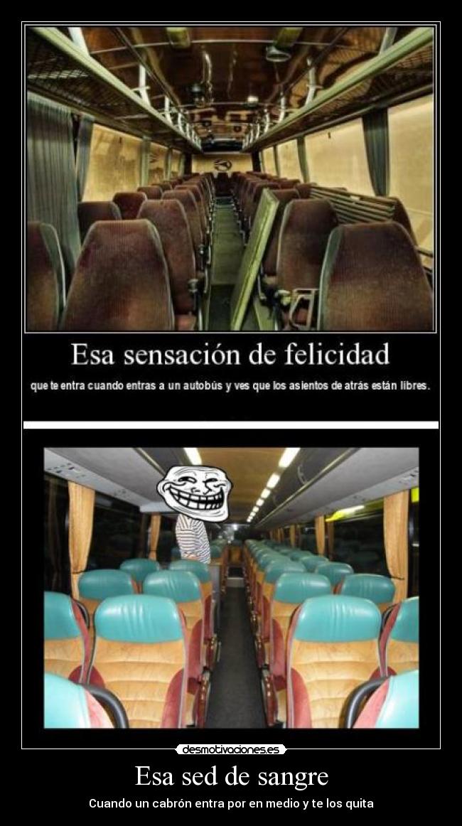 carteles autobus sed sangre troll desmotivaciones