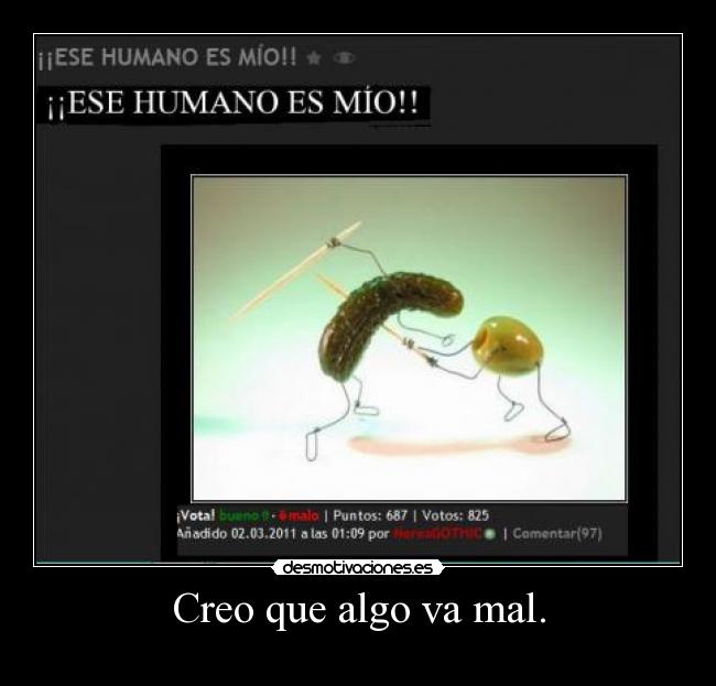 Creo que algo va mal. -