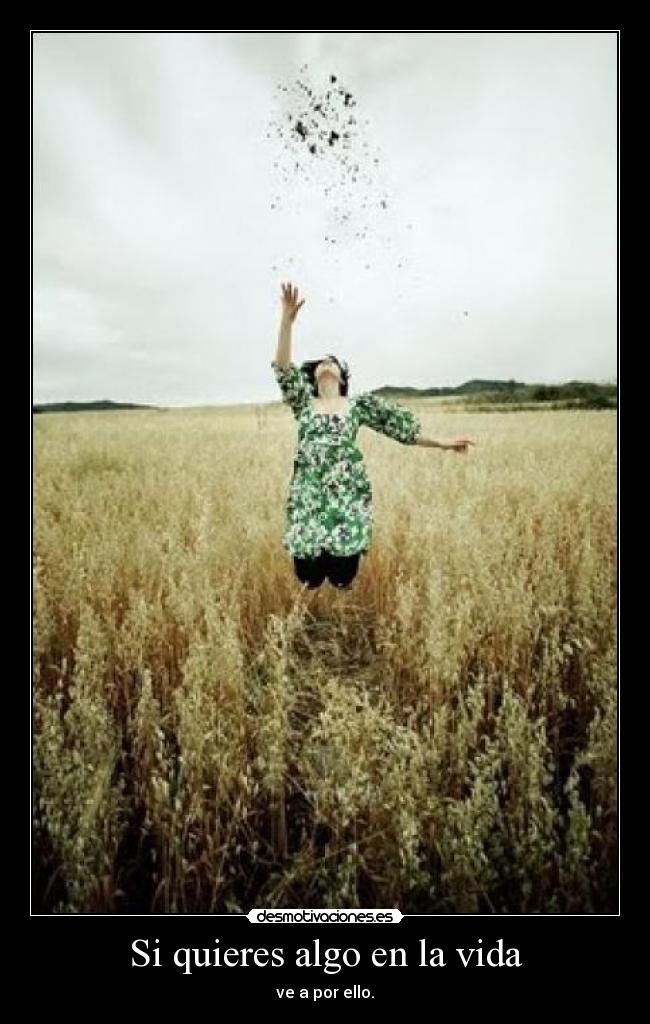 Si quieres algo en la vida -