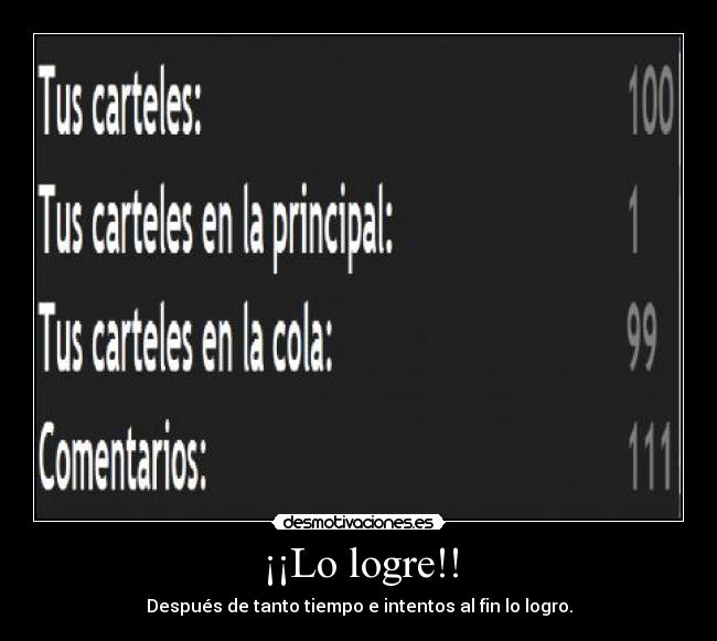 ¡¡Lo logre!! -