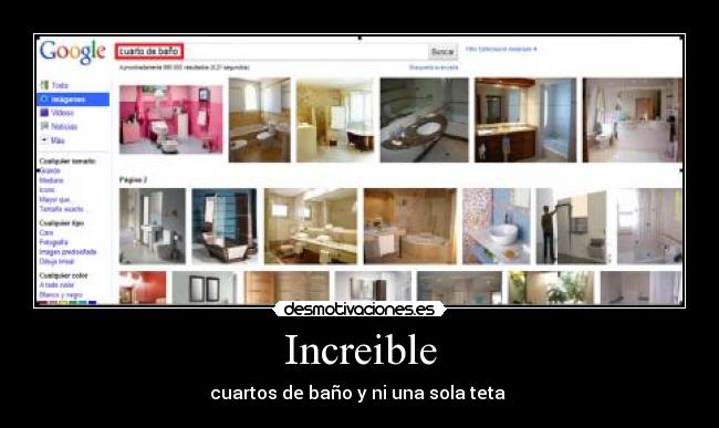 Increible - cuartos de baño y ni una sola teta 