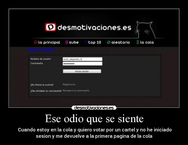 Ese odio que se siente -