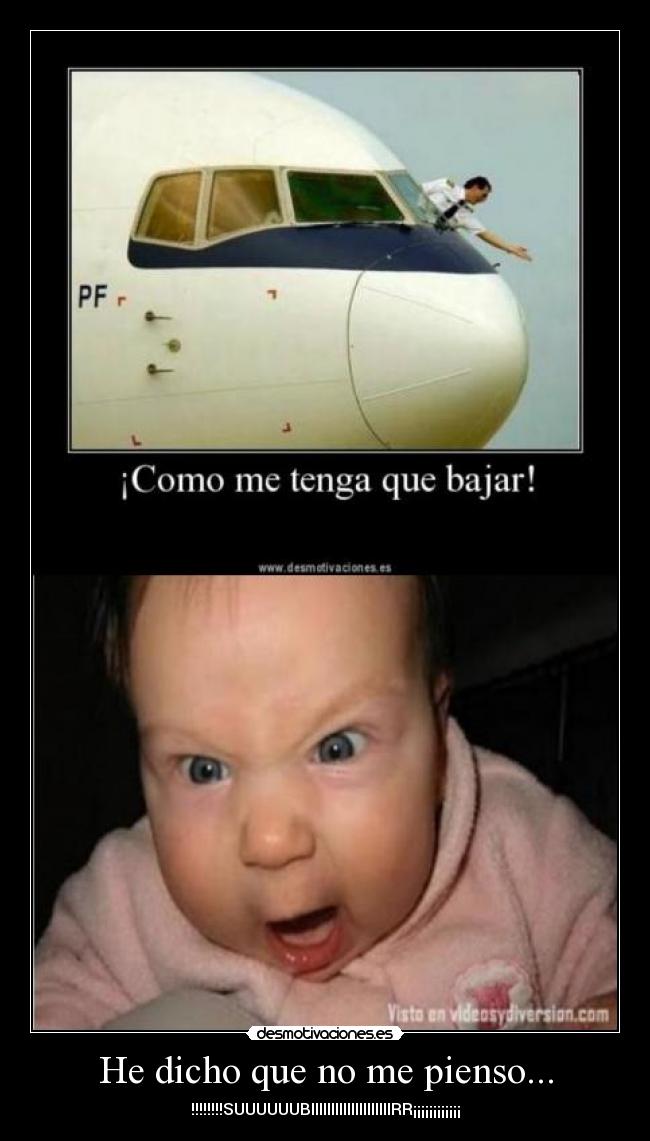 He dicho que no me pienso... - 