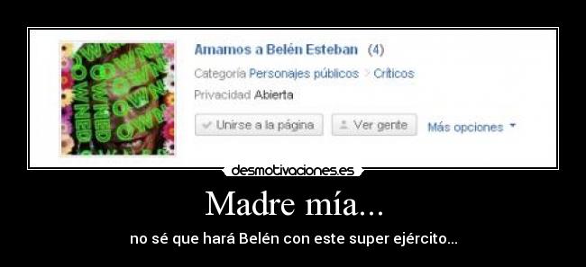 Madre mía... - no sé que hará Belén con este super ejército...