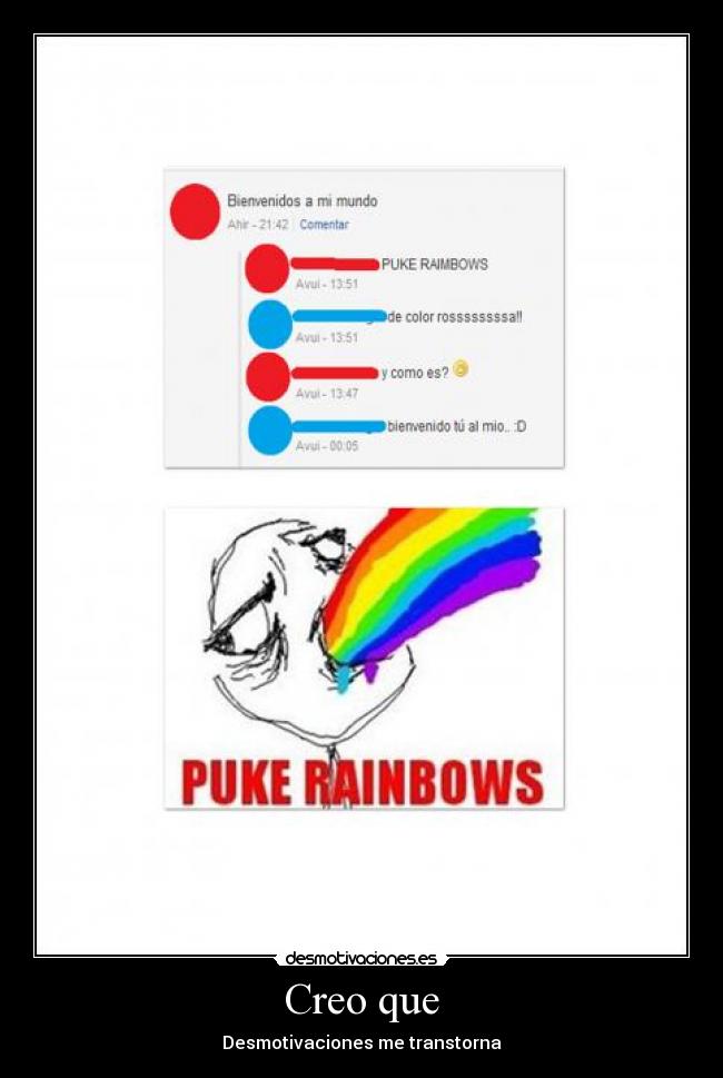 carteles puke rainbows desmotivaciones
