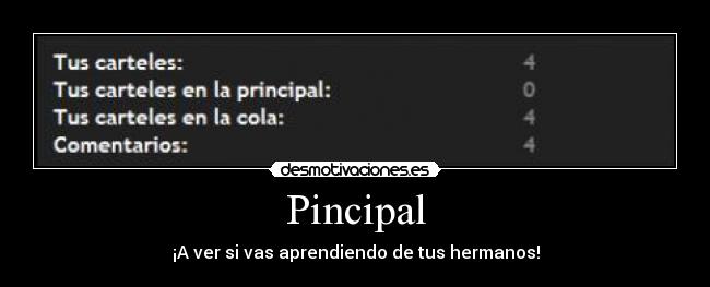 Pincipal - ¡A ver si vas aprendiendo de tus hermanos!