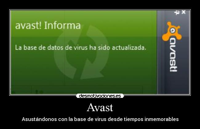 Avast - Asustándonos con la base de virus desde tiempos inmemorables
