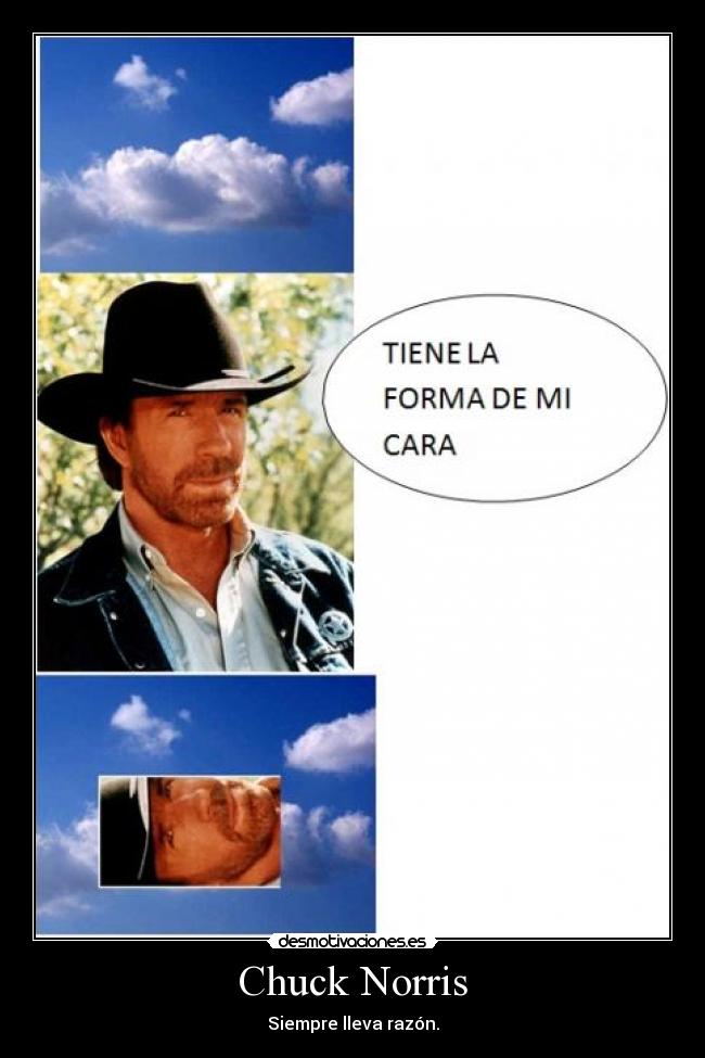 Chuck Norris - Siempre lleva razón.
