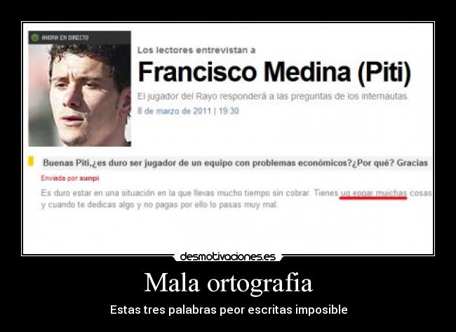 Mala ortografia - Estas tres palabras peor escritas imposible