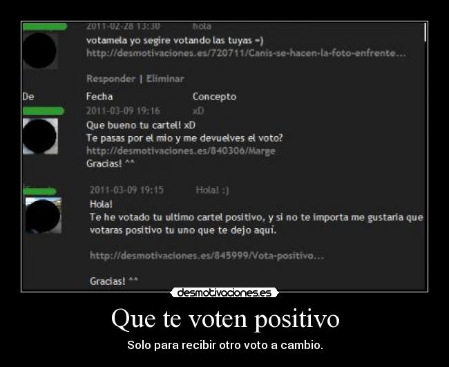 carteles votos positivos desmotivaciones