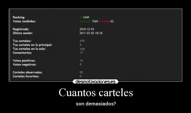 Cuantos carteles - 