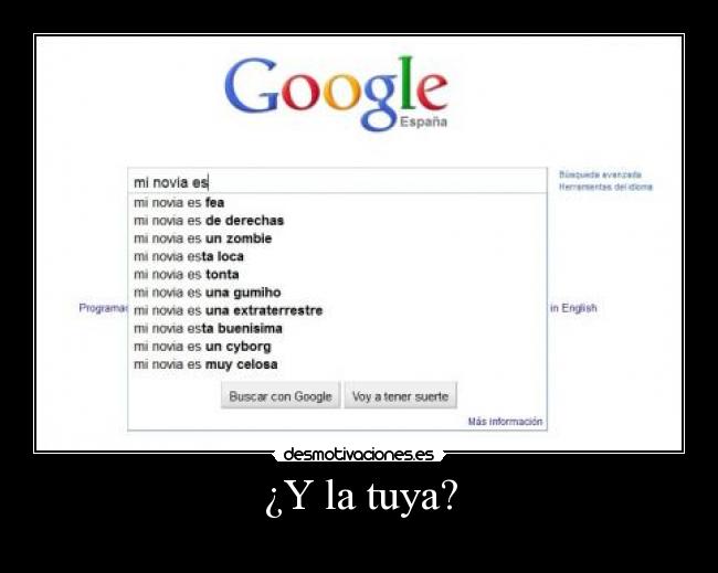¿Y la tuya? -