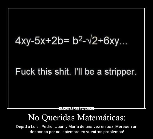 carteles matematicas desmotivaciones