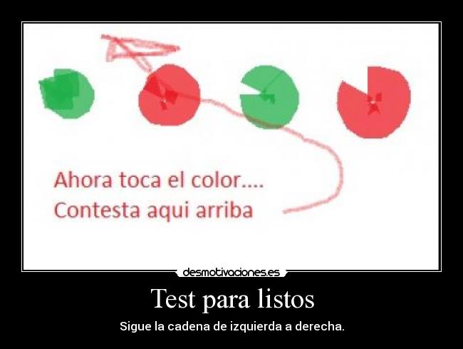 carteles test para listos desmotivaciones