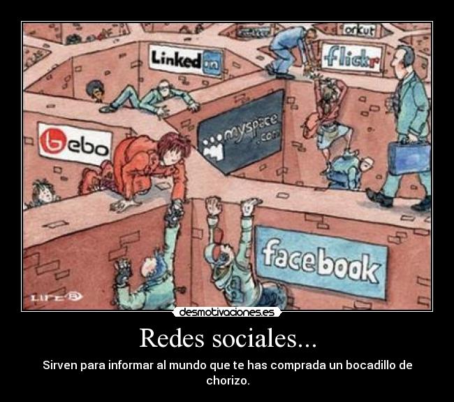 carteles redes socialesfacebookmyspacetwiterlife2011desmotivacionesprincipal desmotivaciones