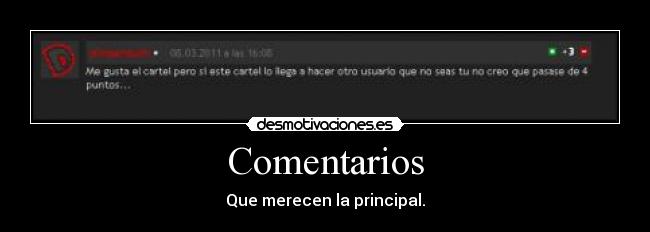 Comentarios - Que merecen la principal.