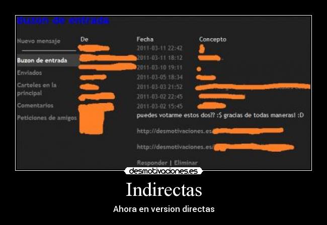 Indirectas - Ahora en version directas