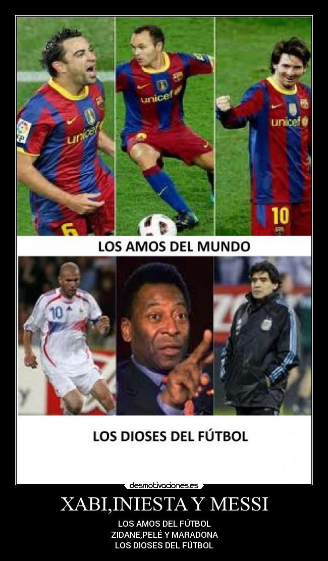 XABI,INIESTA Y MESSI -