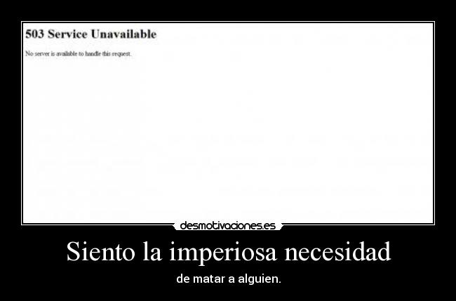 Siento la imperiosa necesidad - 