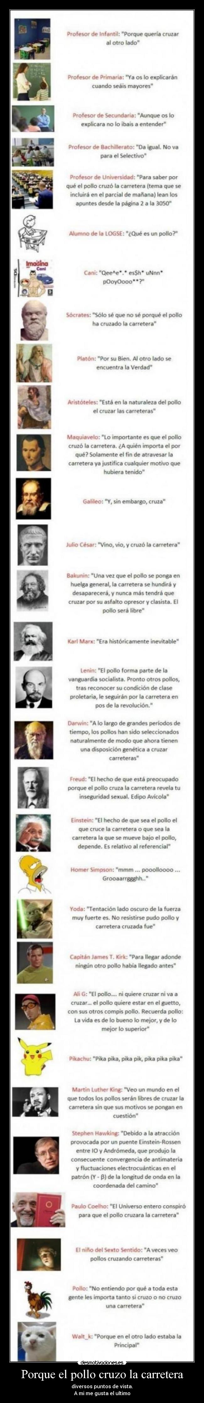 Porque el pollo cruzo la carretera - 