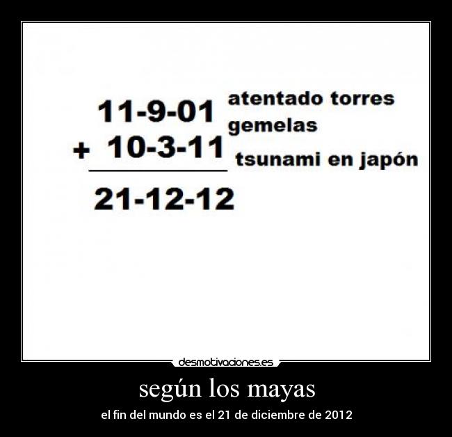 según los mayas - 
