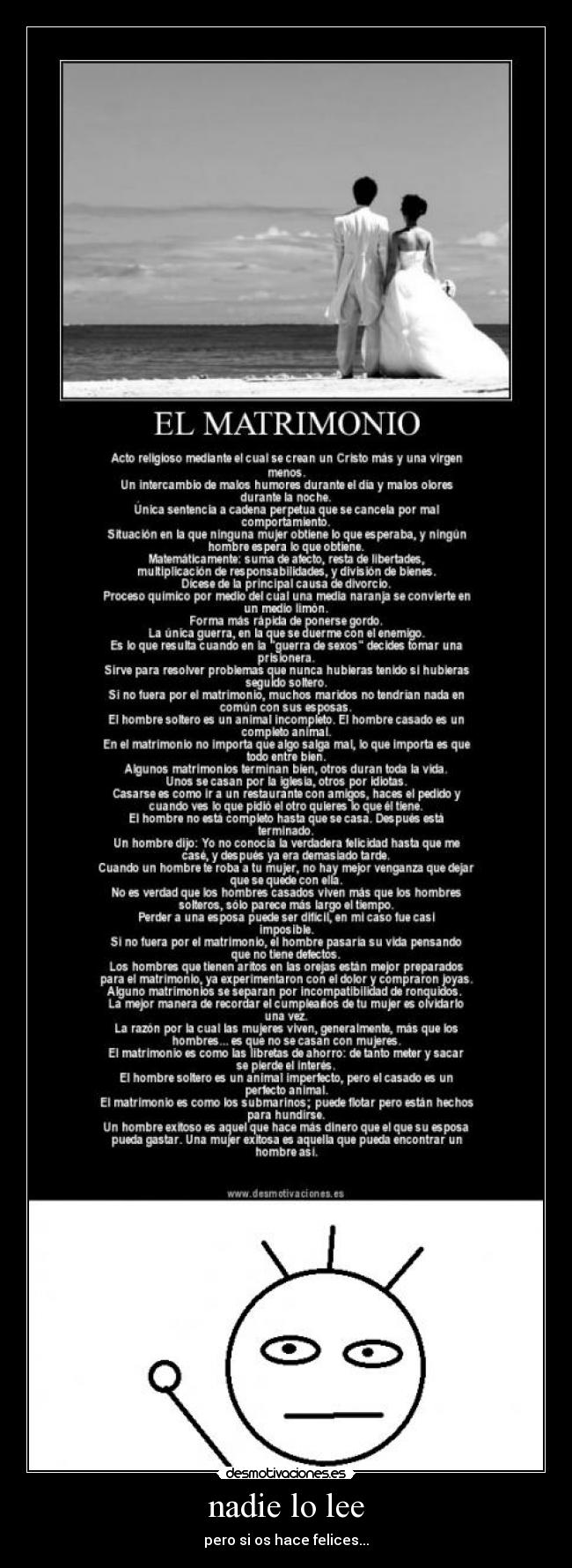 nadie lo lee - pero si os hace felices...