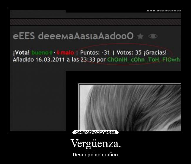 Vergüenza. Desmotivaciones