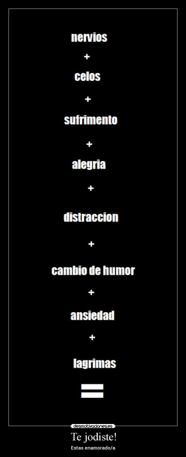 Te jodiste! - Estas enamorado/a