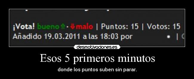 Esos 5 primeros minutos - 