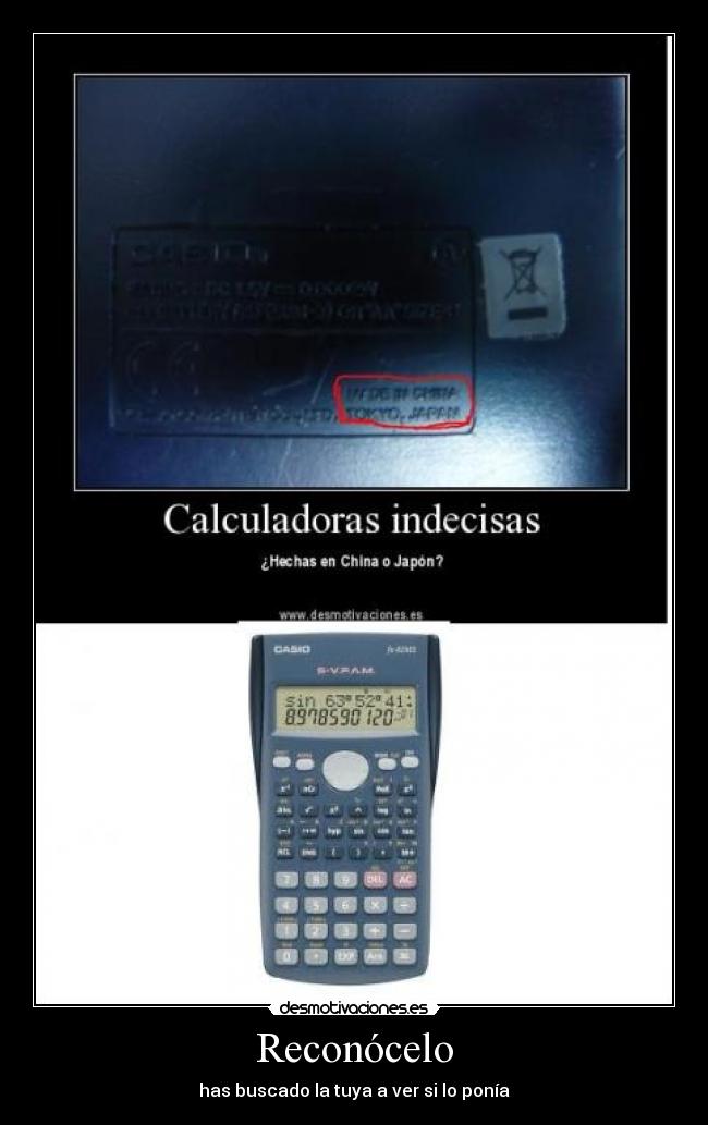 carteles casio calculadora desmotivaciones