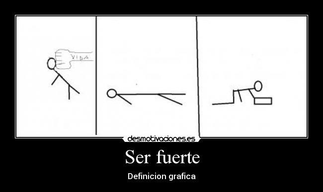 Ser fuerte - Definicion grafica