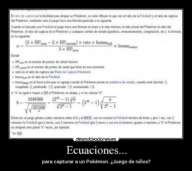 Ecuaciones... -