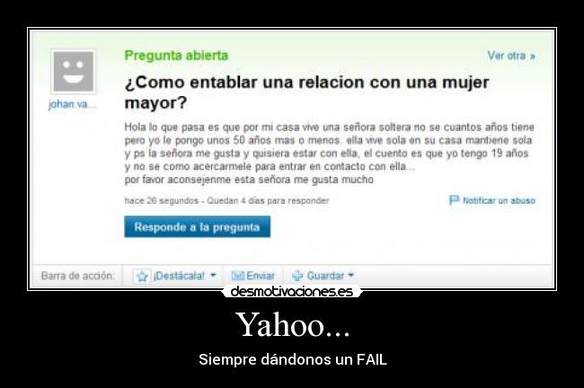 Yahoo... - Siempre dándonos un FAIL