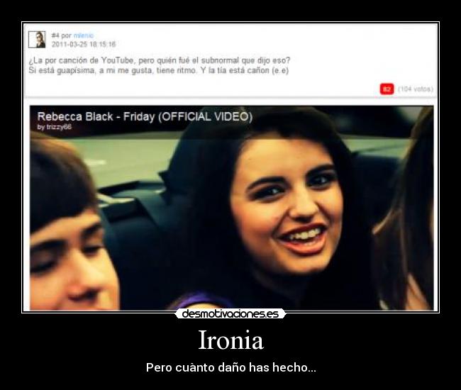 carteles rebeca black desmotivaciones