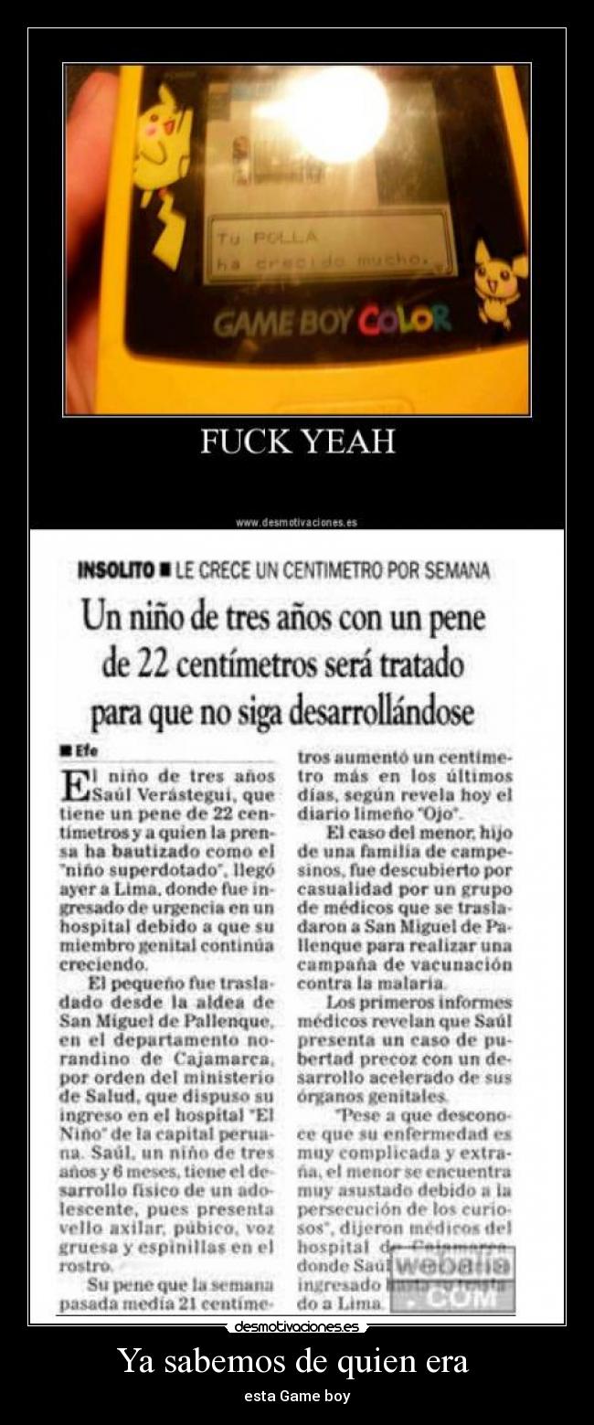 Ya sabemos de quien era -